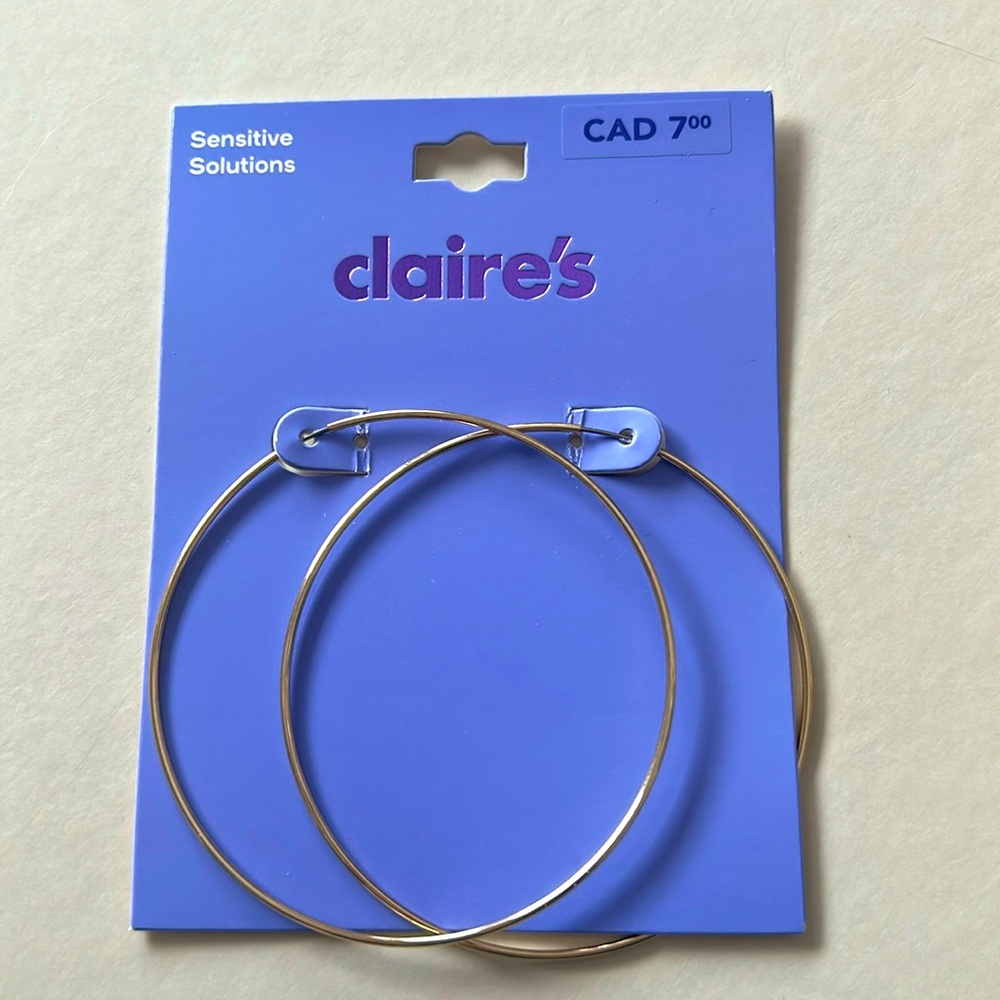 Gold hoop earrings